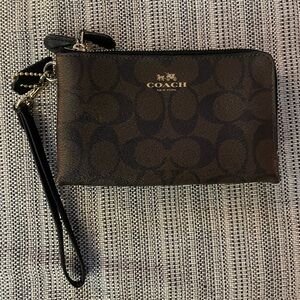 Coach Brown Wristlet